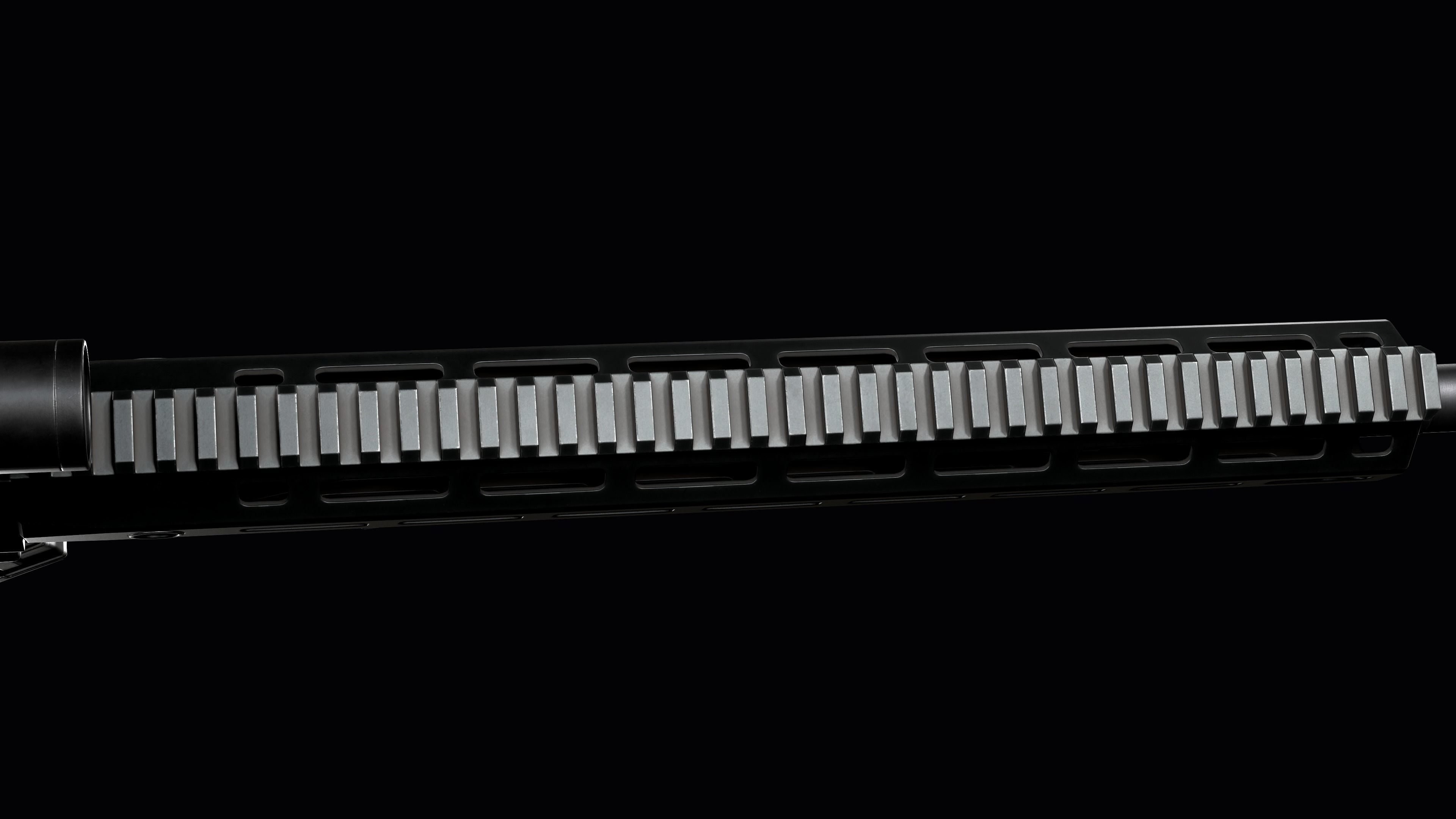 Tactical modular sniper rifle Knights Armament SR 25 Low-poly 3D model_24