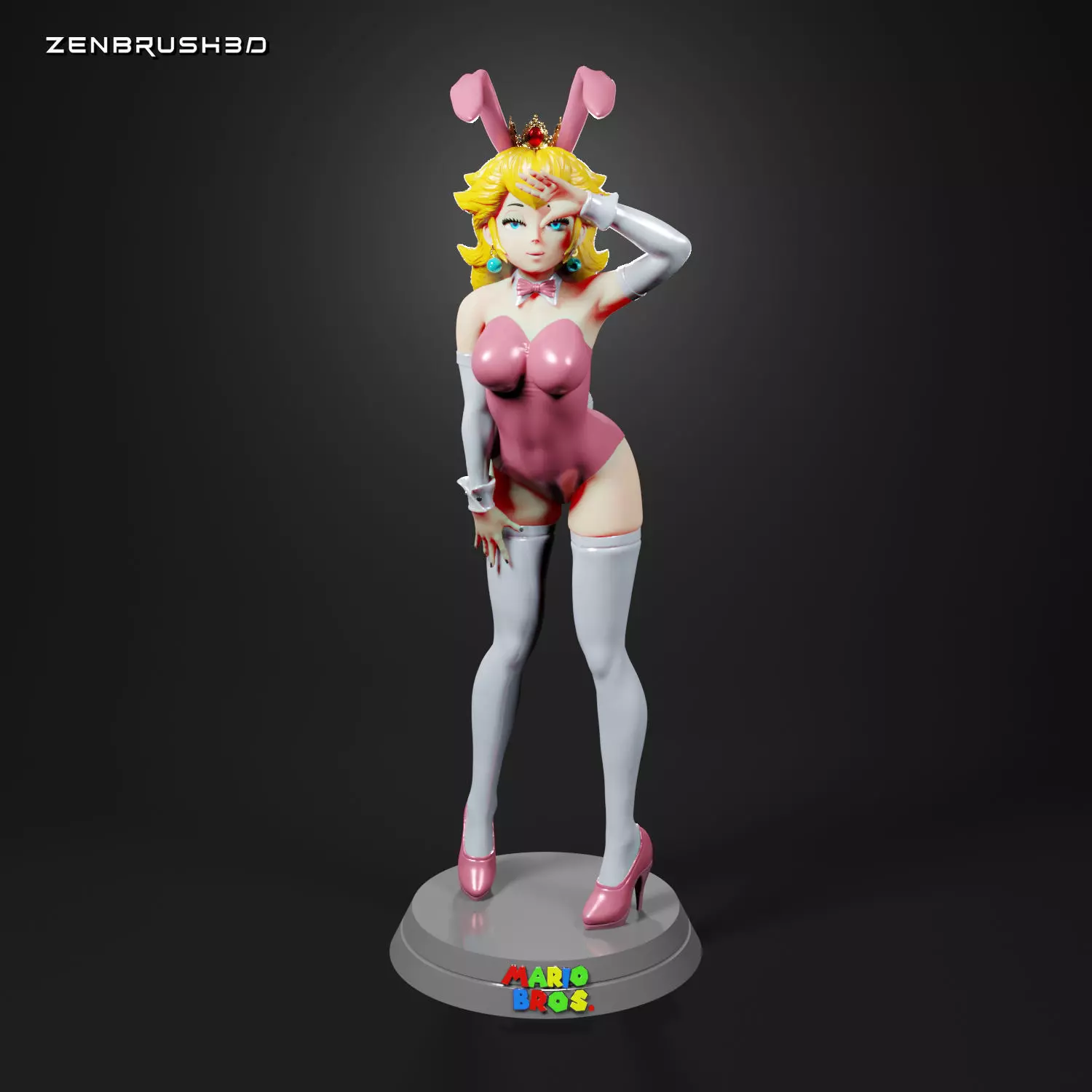 PEACH BUNNY SUIT NSFW FULL STL 3D PRINTING 3D print model_0