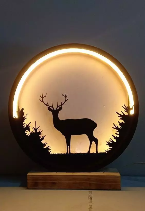 deer lamp for desk - table- wall 3D print model