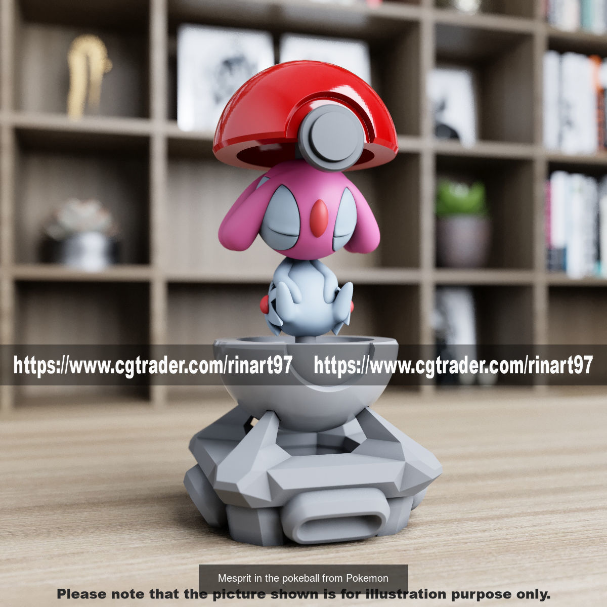 Summary of pokemons in pokeball 3D Model Collection_44
