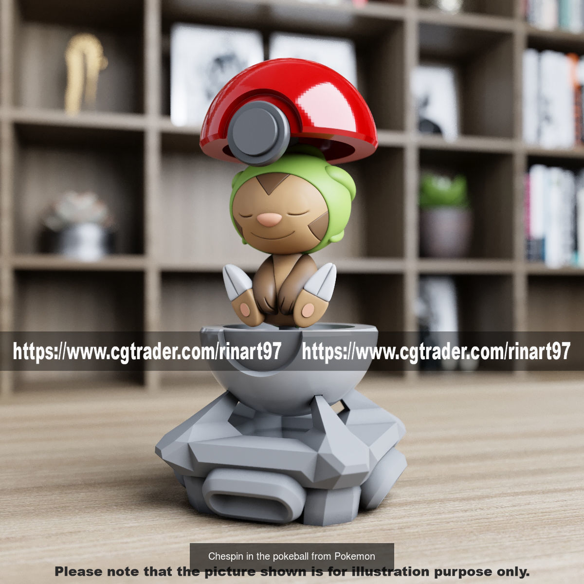 Summary of pokemons in pokeball 3D Model Collection_21