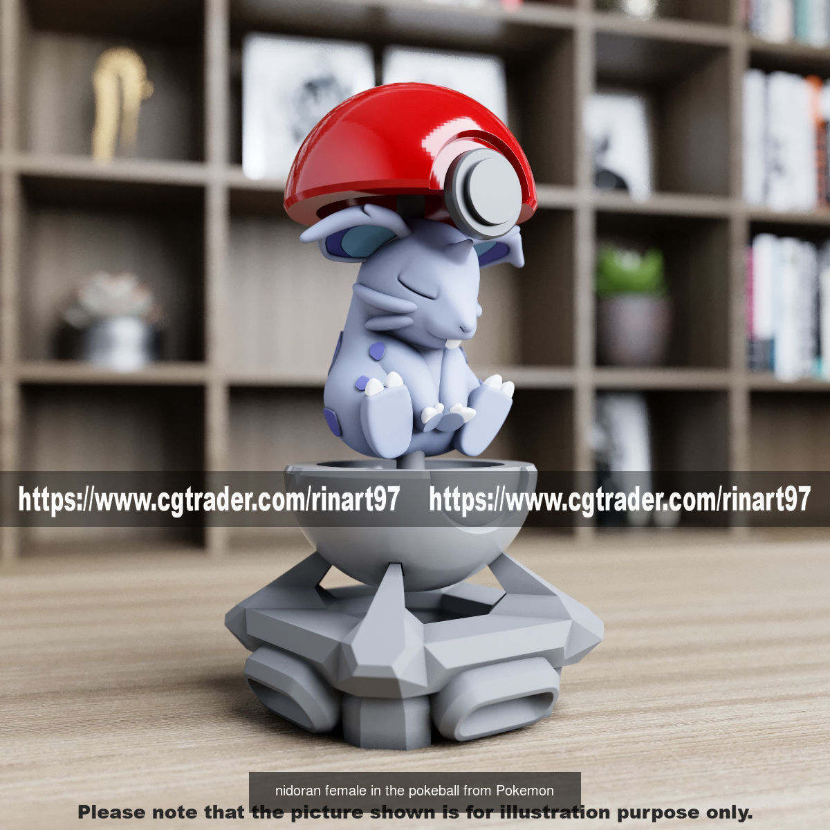 Summary of pokemons in pokeball 3D Model Collection_45