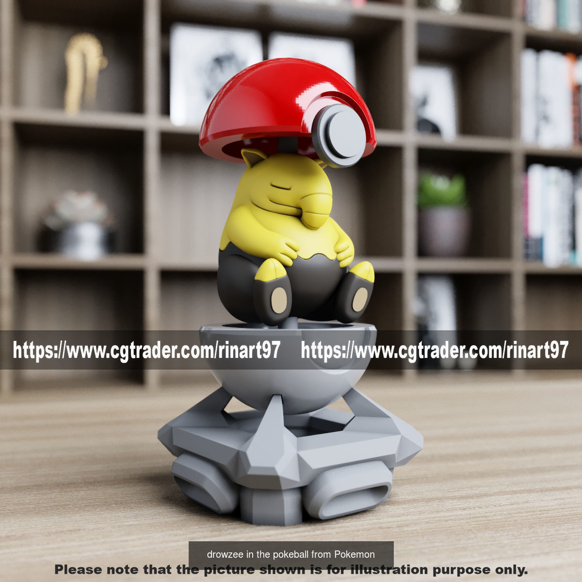 Summary of pokemons in pokeball 3D Model Collection_51