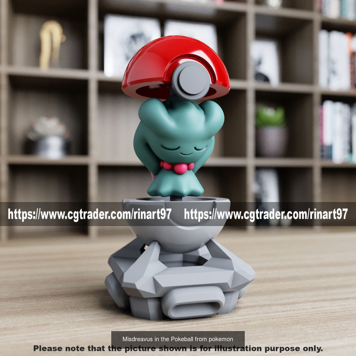 Summary of pokemons in pokeball 3D Model Collection_5