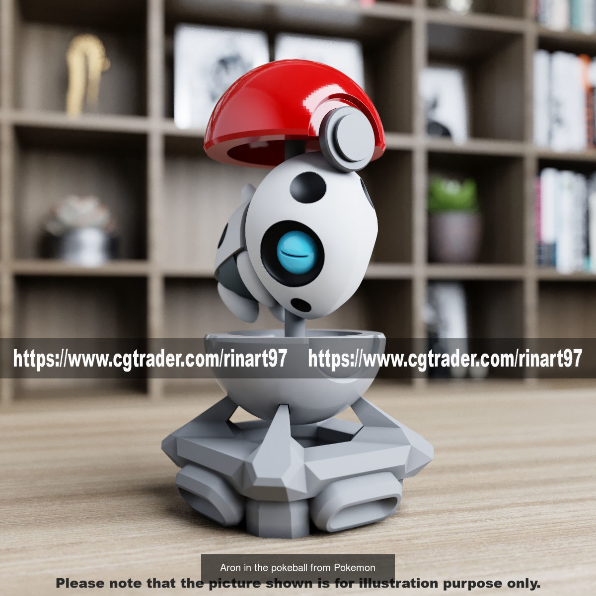 Summary of pokemons in pokeball 3D Model Collection_49