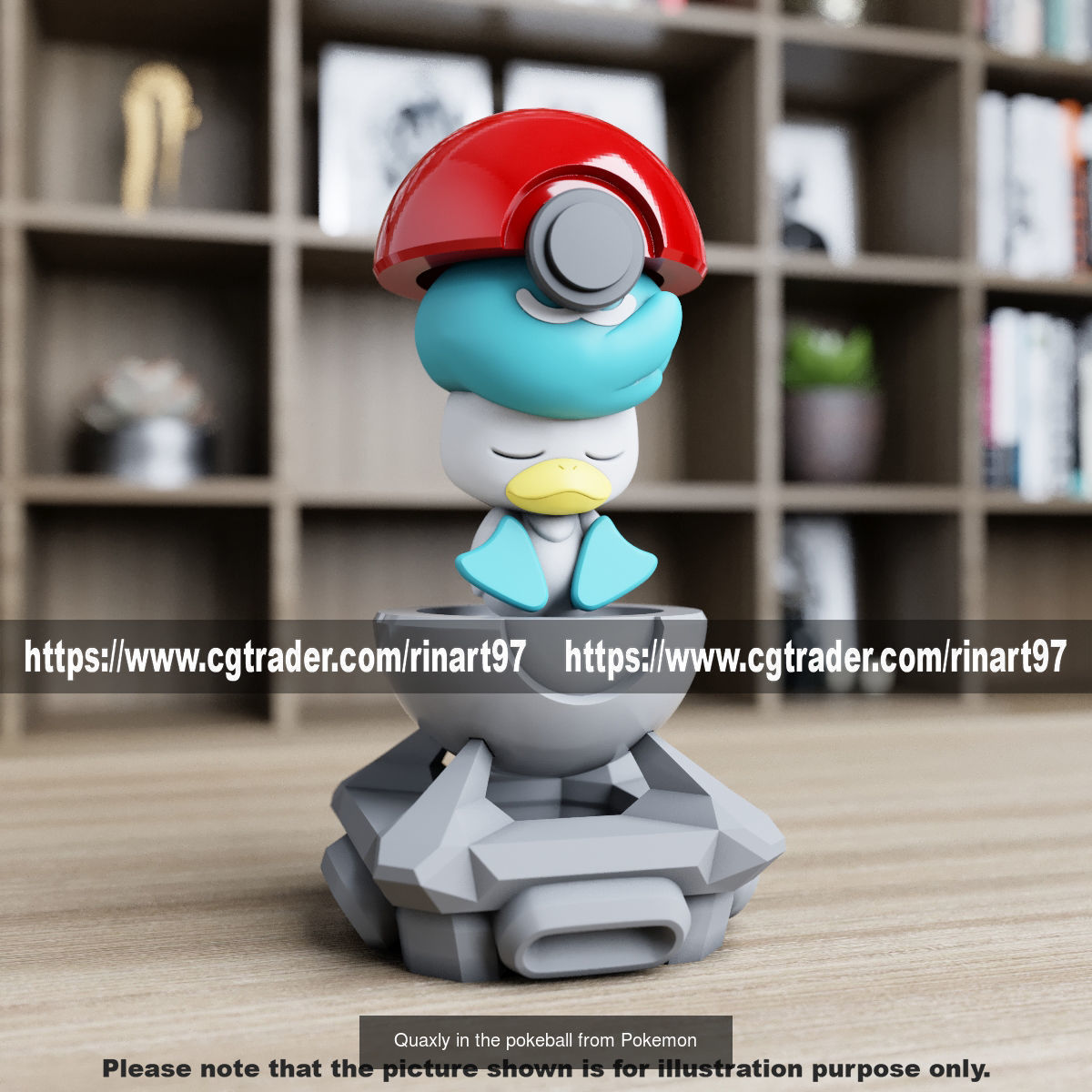 Summary of pokemons in pokeball 3D Model Collection_19