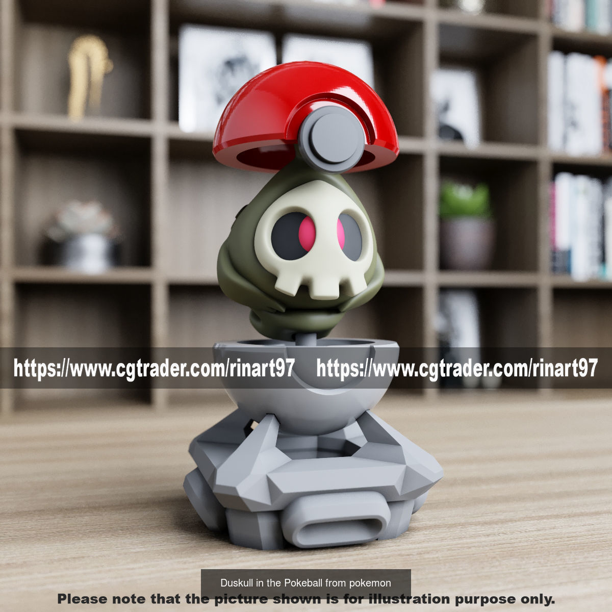 Summary of pokemons in pokeball 3D Model Collection_8