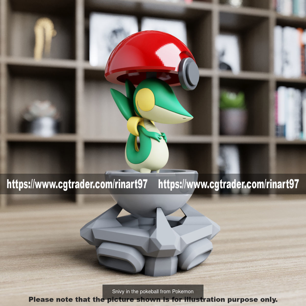Summary of pokemons in pokeball 3D Model Collection_69