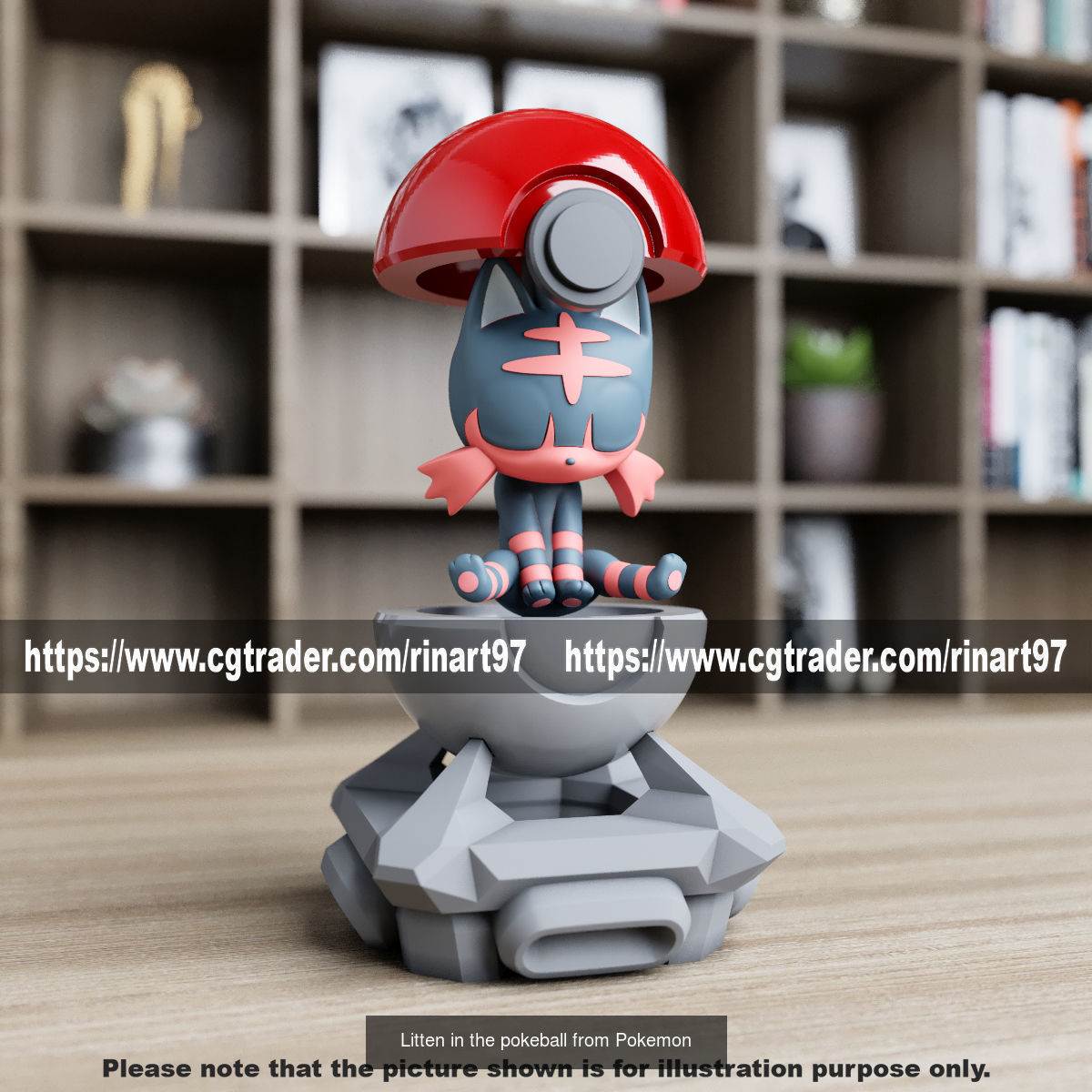 Summary of pokemons in pokeball 3D Model Collection_63