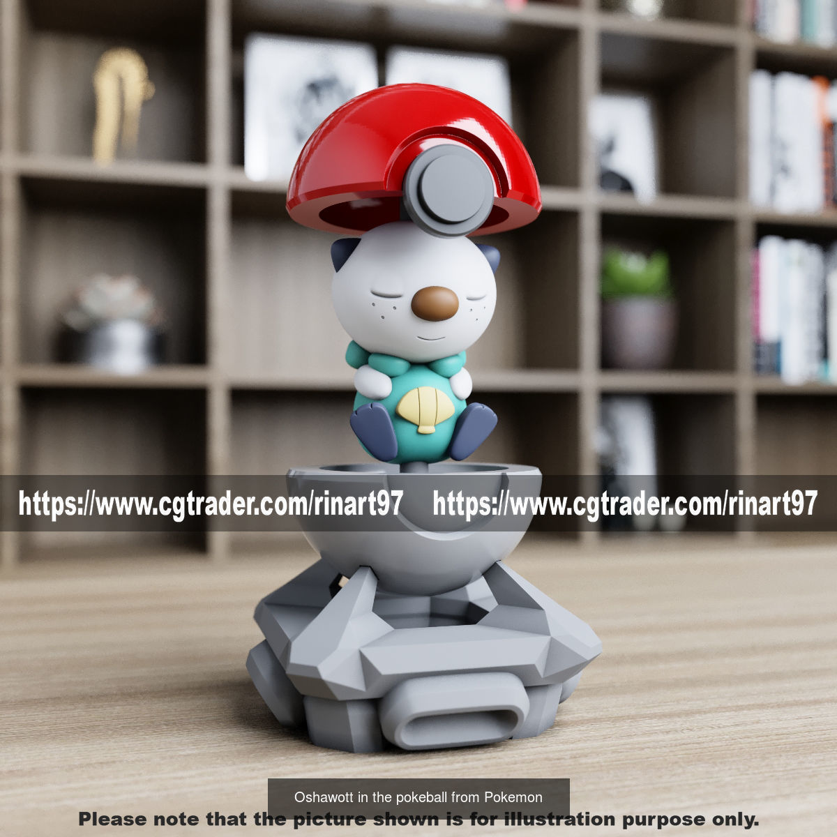 Summary of pokemons in pokeball 3D Model Collection_67