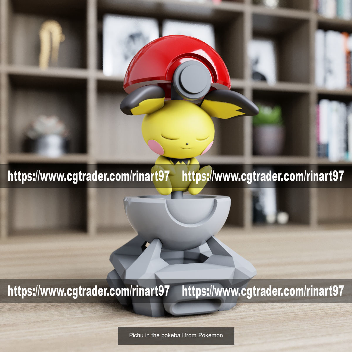 Summary of pokemons in pokeball 3D Model Collection_66