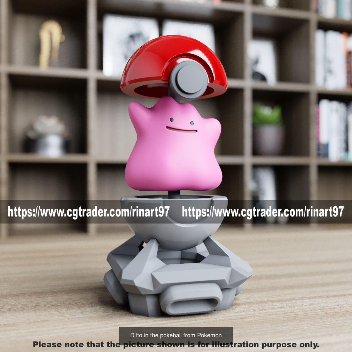 Summary of pokemons in pokeball 3D Model Collection_53