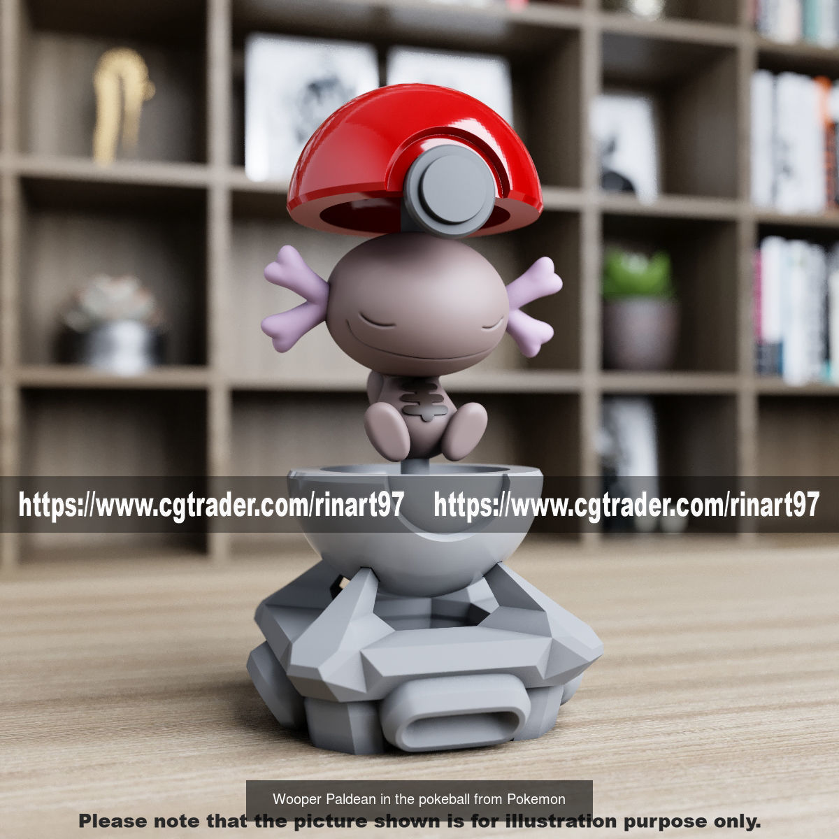 Summary of pokemons in pokeball 3D Model Collection_38