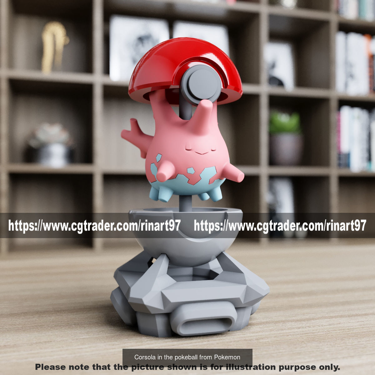Summary of pokemons in pokeball 3D Model Collection_65
