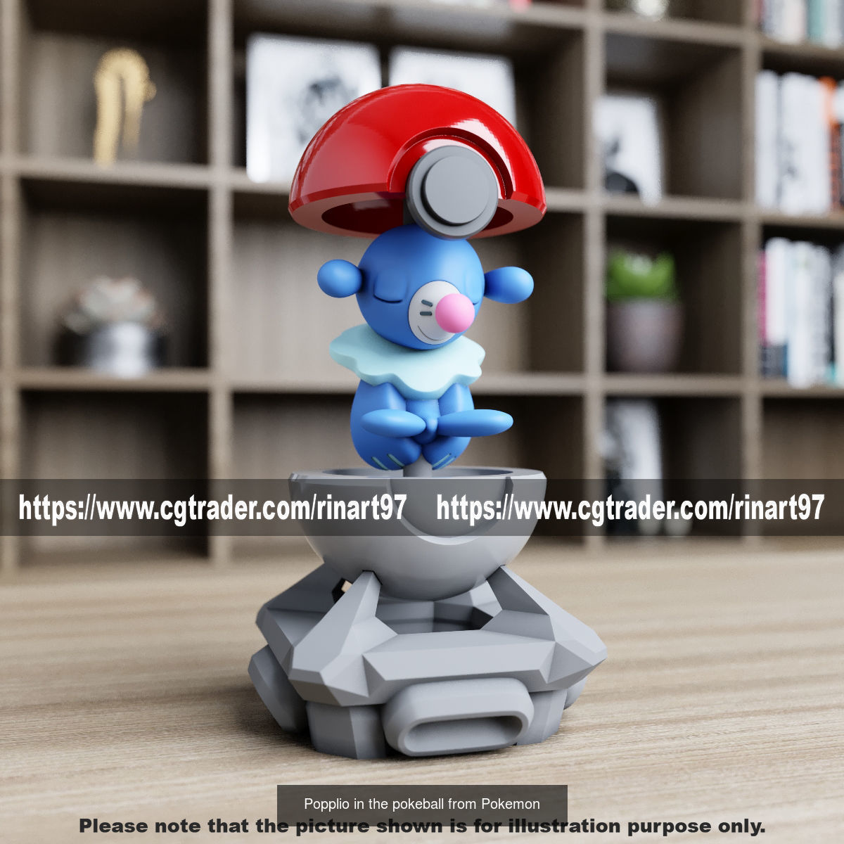 Summary of pokemons in pokeball 3D Model Collection_59