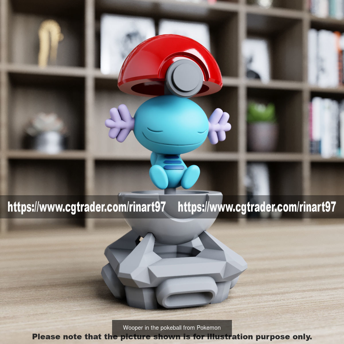 Summary of pokemons in pokeball 3D Model Collection_41
