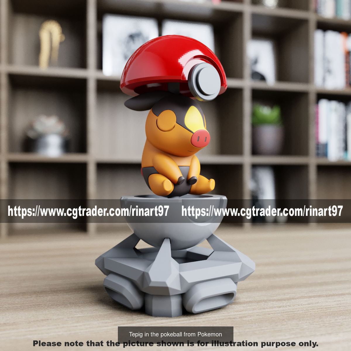 Summary of pokemons in pokeball 3D Model Collection_71