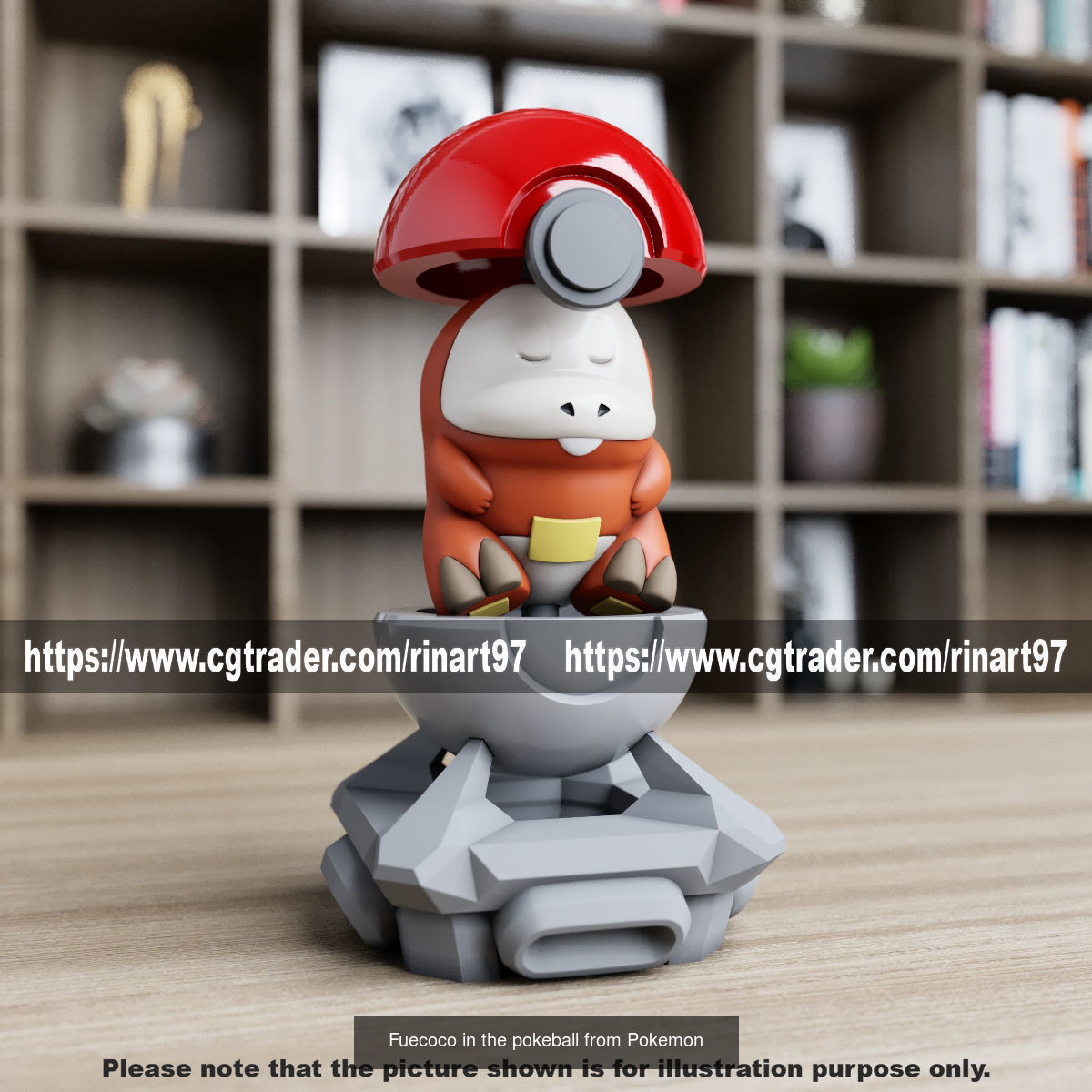 Summary of pokemons in pokeball 3D Model Collection_17