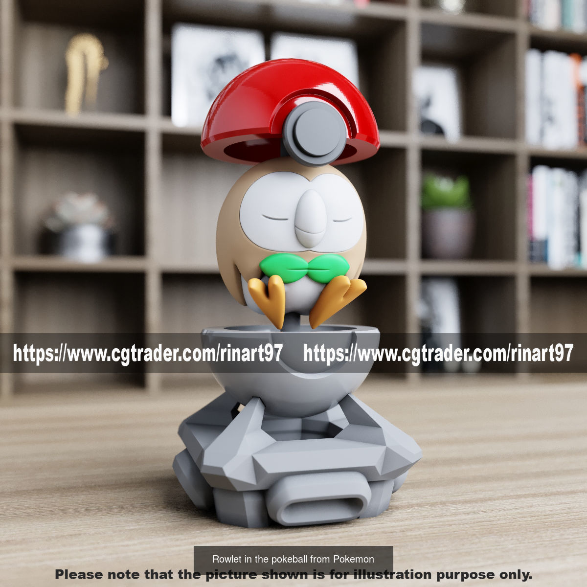 Summary of pokemons in pokeball 3D Model Collection_61