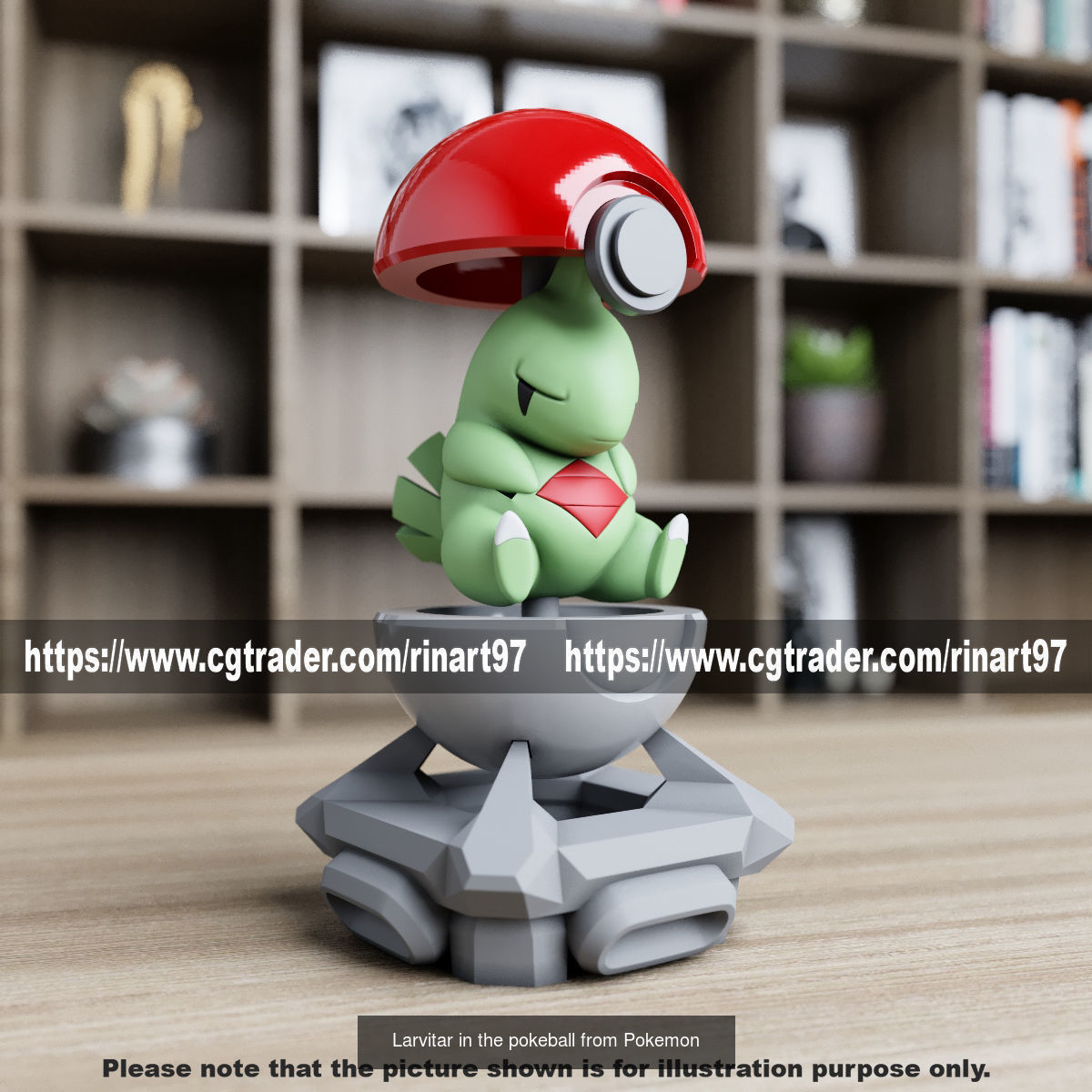 Summary of pokemons in pokeball 3D Model Collection_43