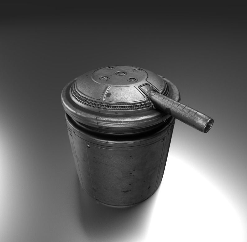 Amphibious Tank Rigged Low-poly 3D model_54