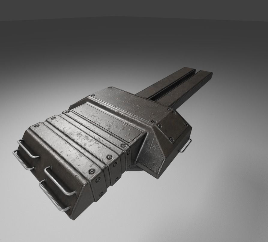 Amphibious Tank Rigged Low-poly 3D model_32