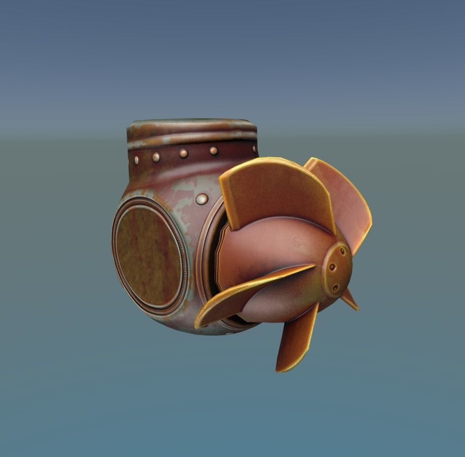 Amphibious Tank Rigged Low-poly 3D model_66