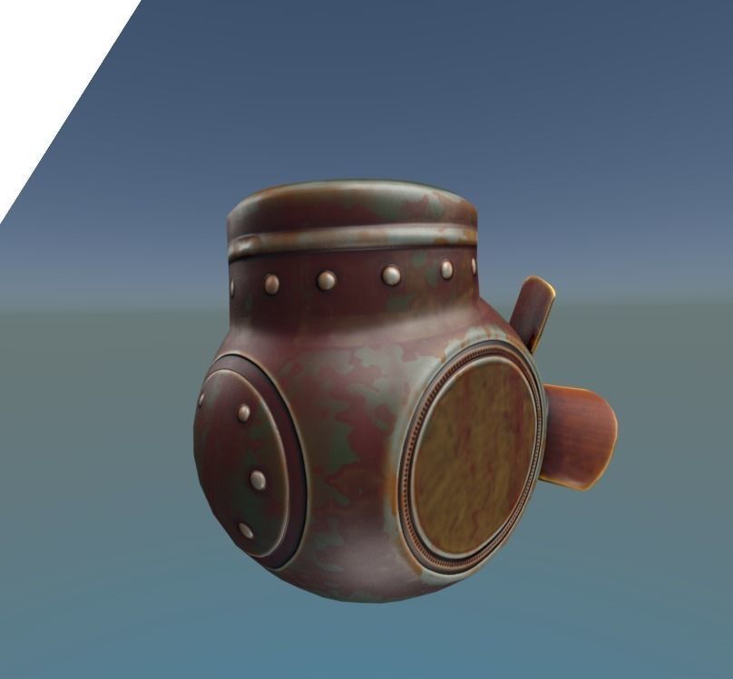 Amphibious Tank Rigged Low-poly 3D model_68