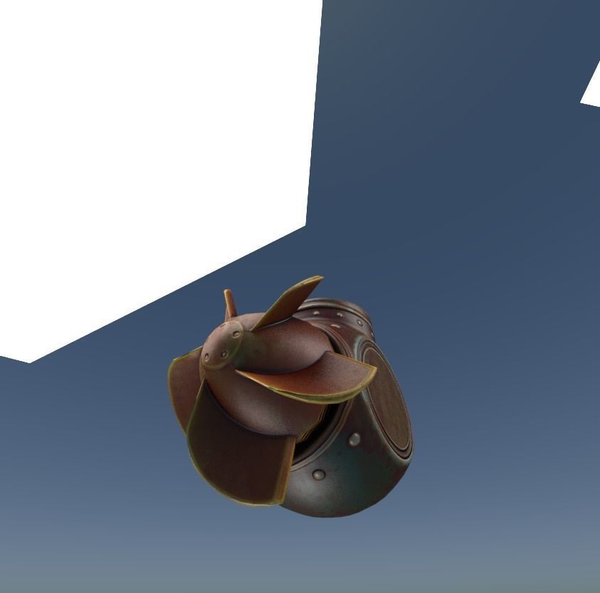 Amphibious Tank Rigged Low-poly 3D model_64