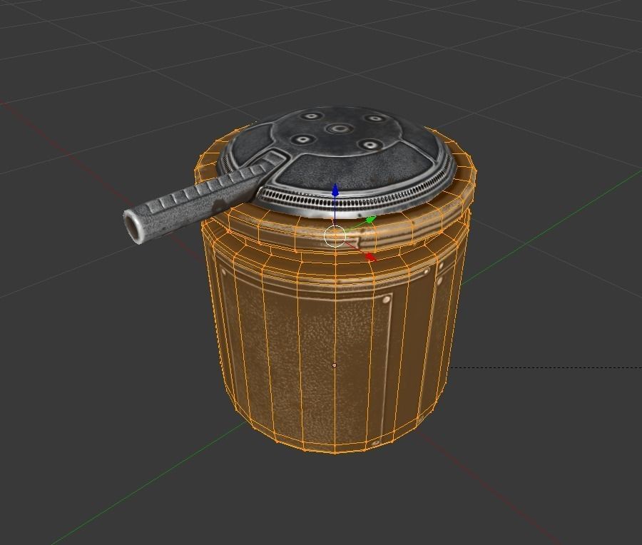 Amphibious Tank Rigged Low-poly 3D model_46