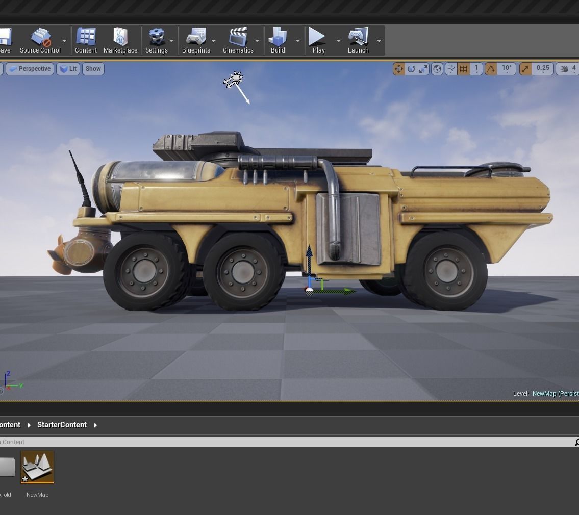 Amphibious Tank Rigged Low-poly 3D model_10