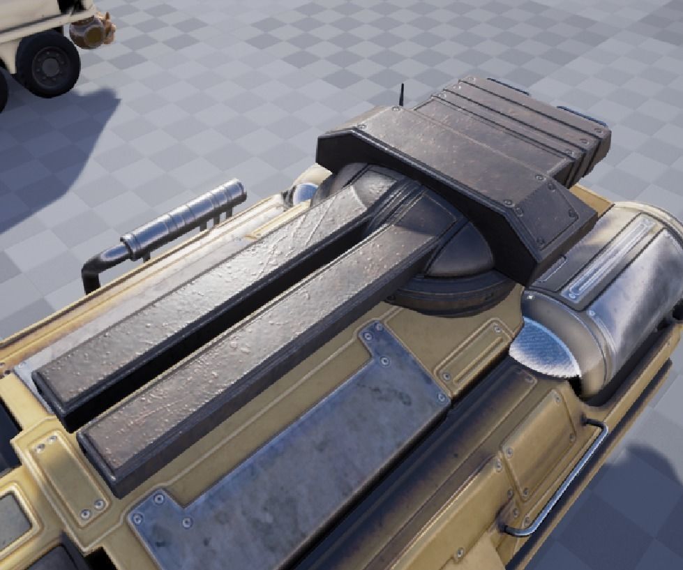 Amphibious Tank Rigged Low-poly 3D model_40