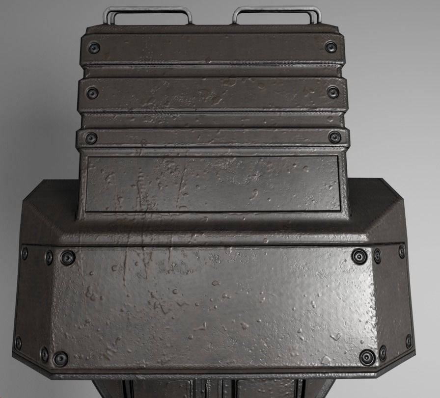 Amphibious Tank Rigged Low-poly 3D model_41