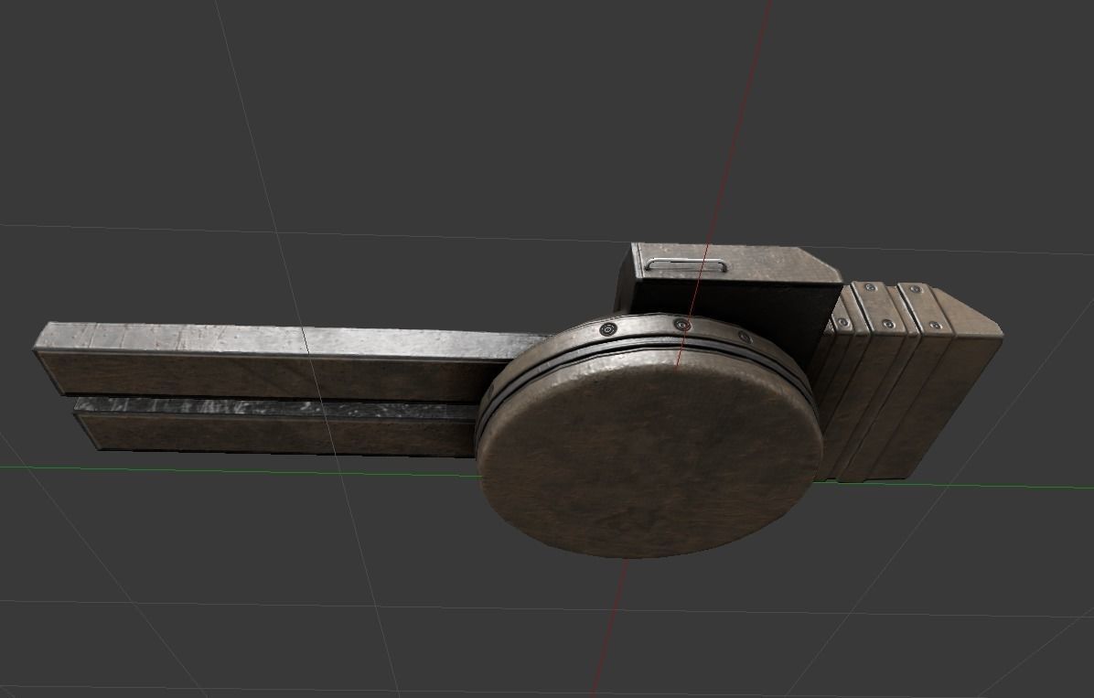 Amphibious Tank Rigged Low-poly 3D model_22