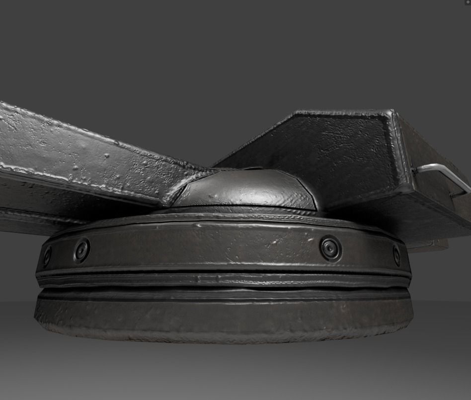 Amphibious Tank Rigged Low-poly 3D model_31