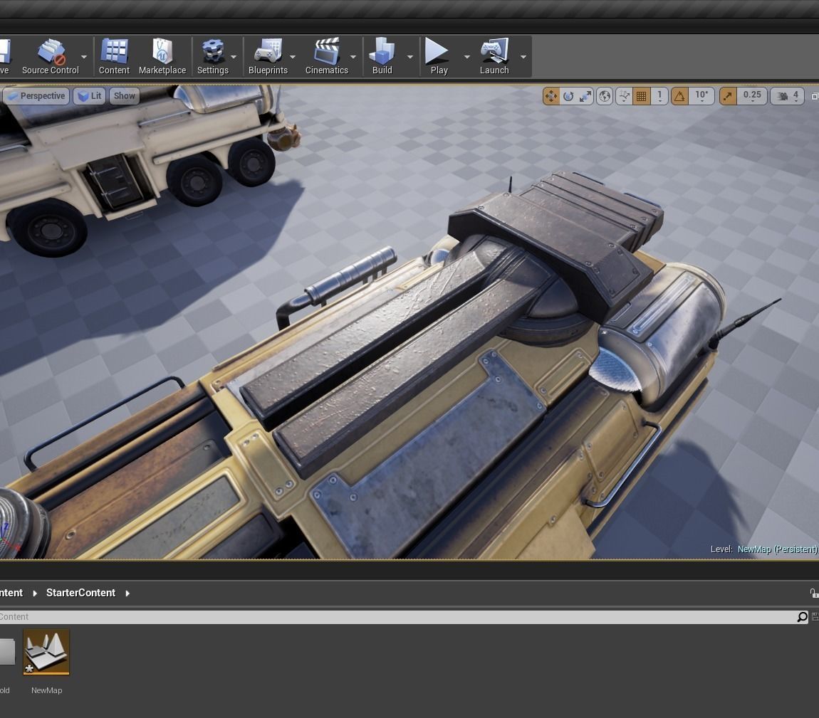 Amphibious Tank Rigged Low-poly 3D model_18