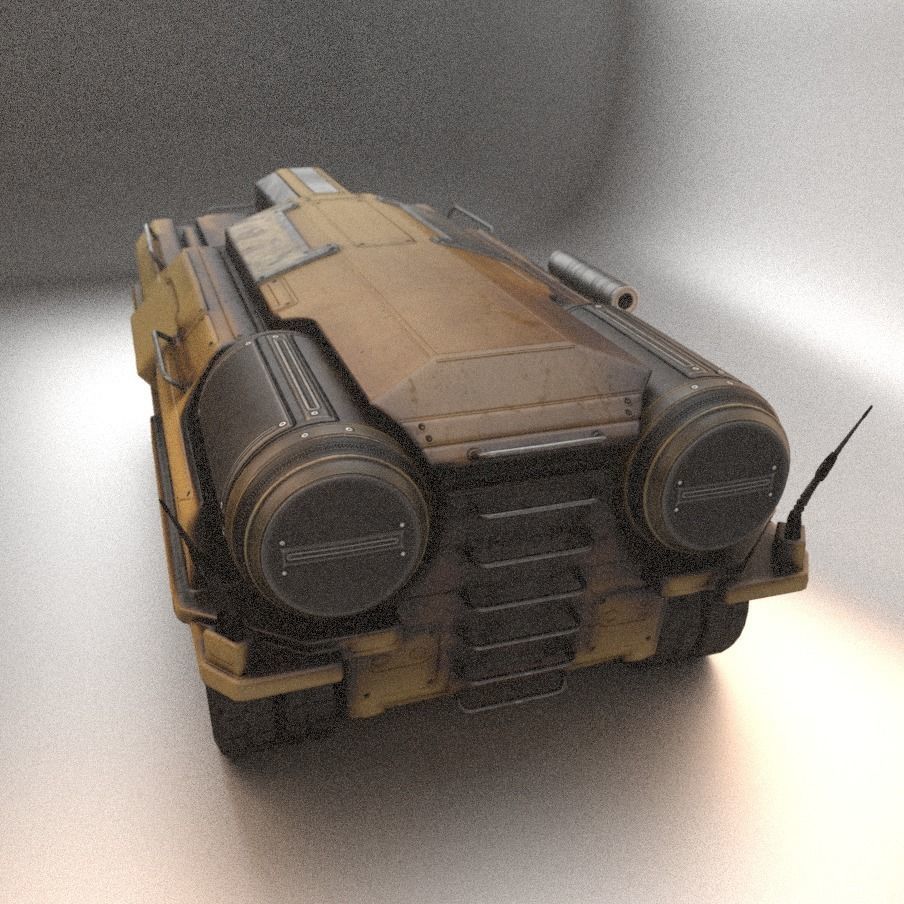 Amphibious Tank Rigged Low-poly 3D model_17