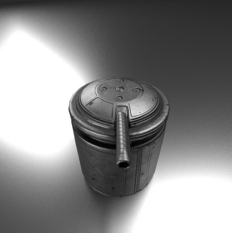 Amphibious Tank Rigged Low-poly 3D model_52