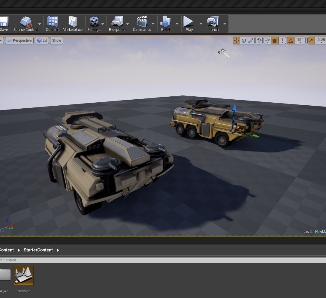 Amphibious Tank Rigged Low-poly 3D model_9