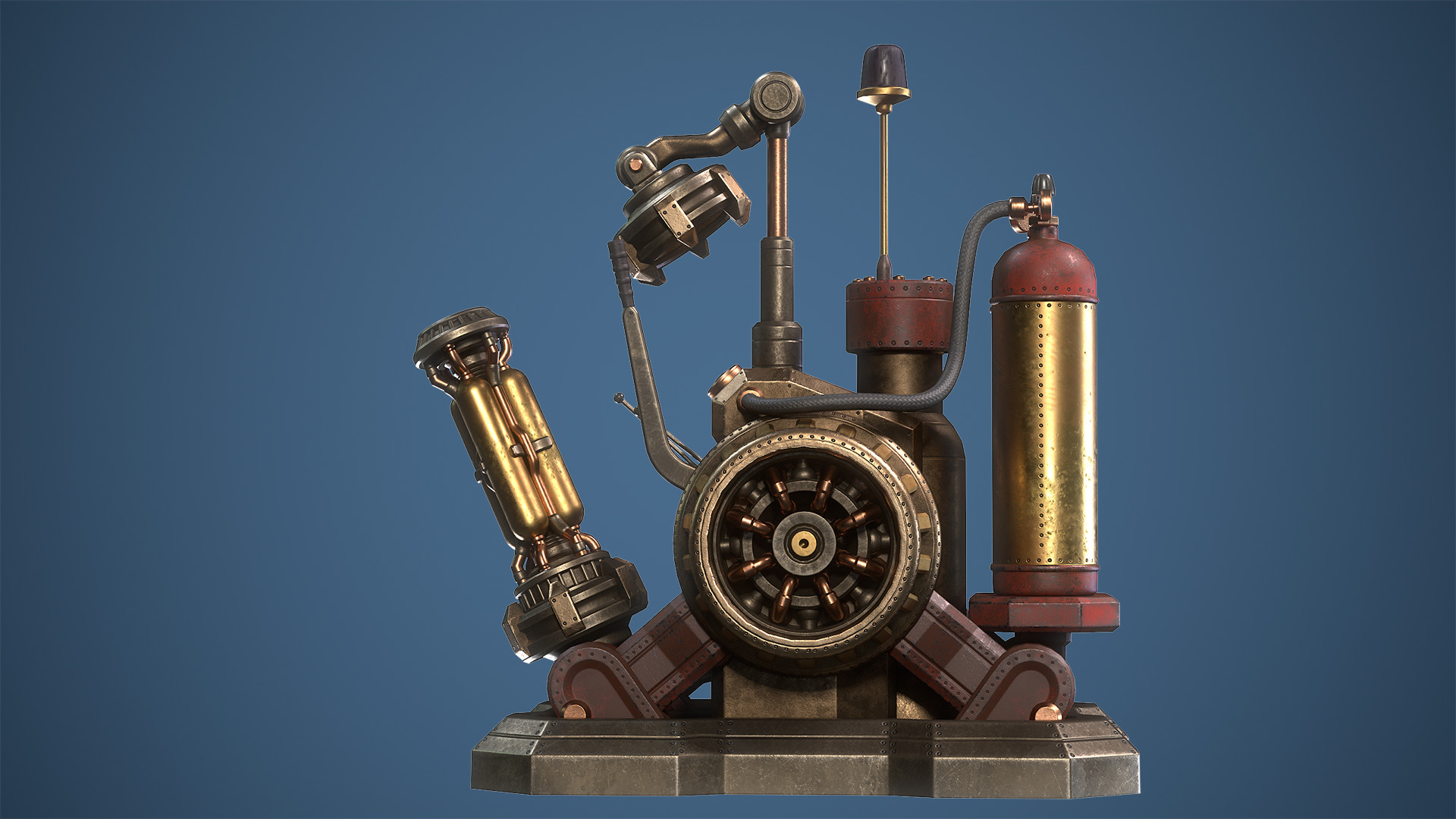 Charger Low-poly 3D model_4