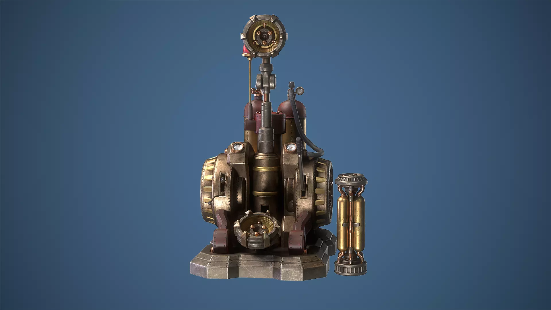 Charger Low-poly 3D model_0