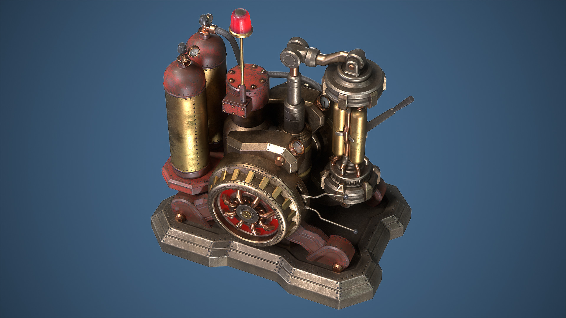 Charger Low-poly 3D model_9