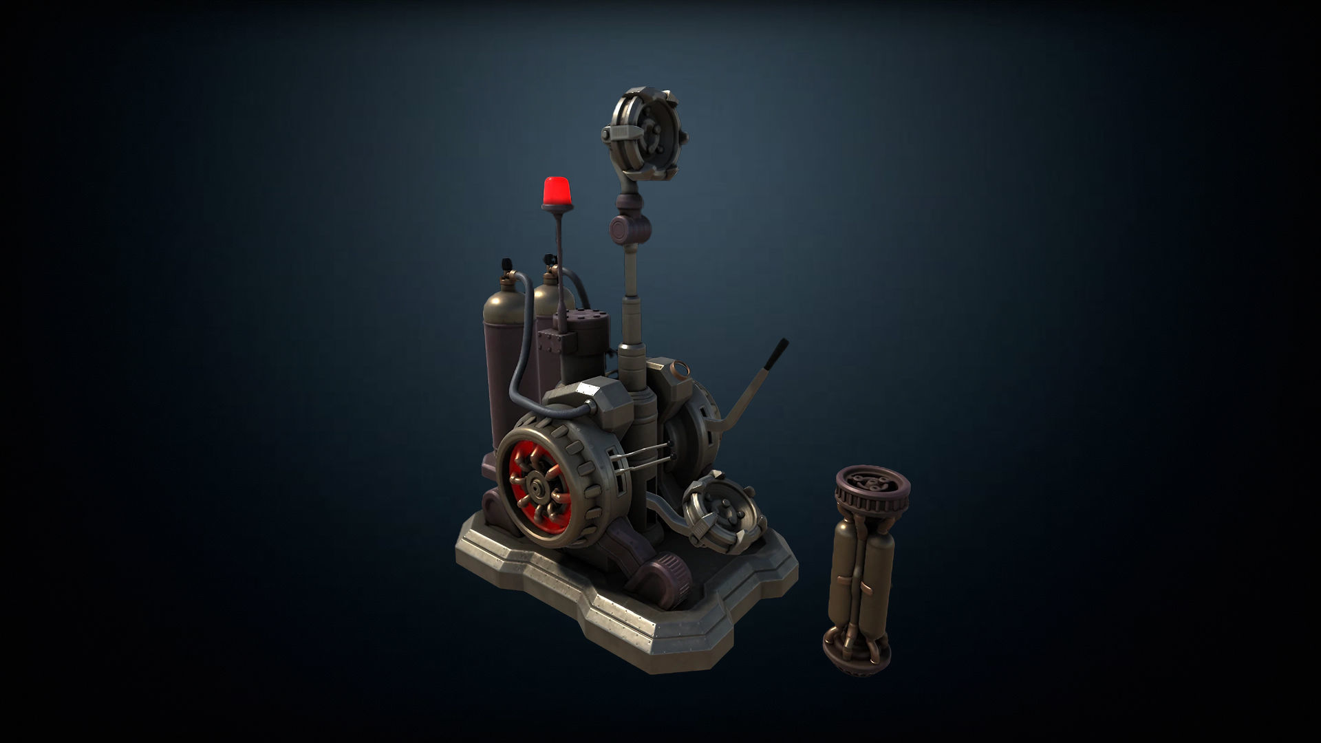 Charger Low-poly 3D model_11