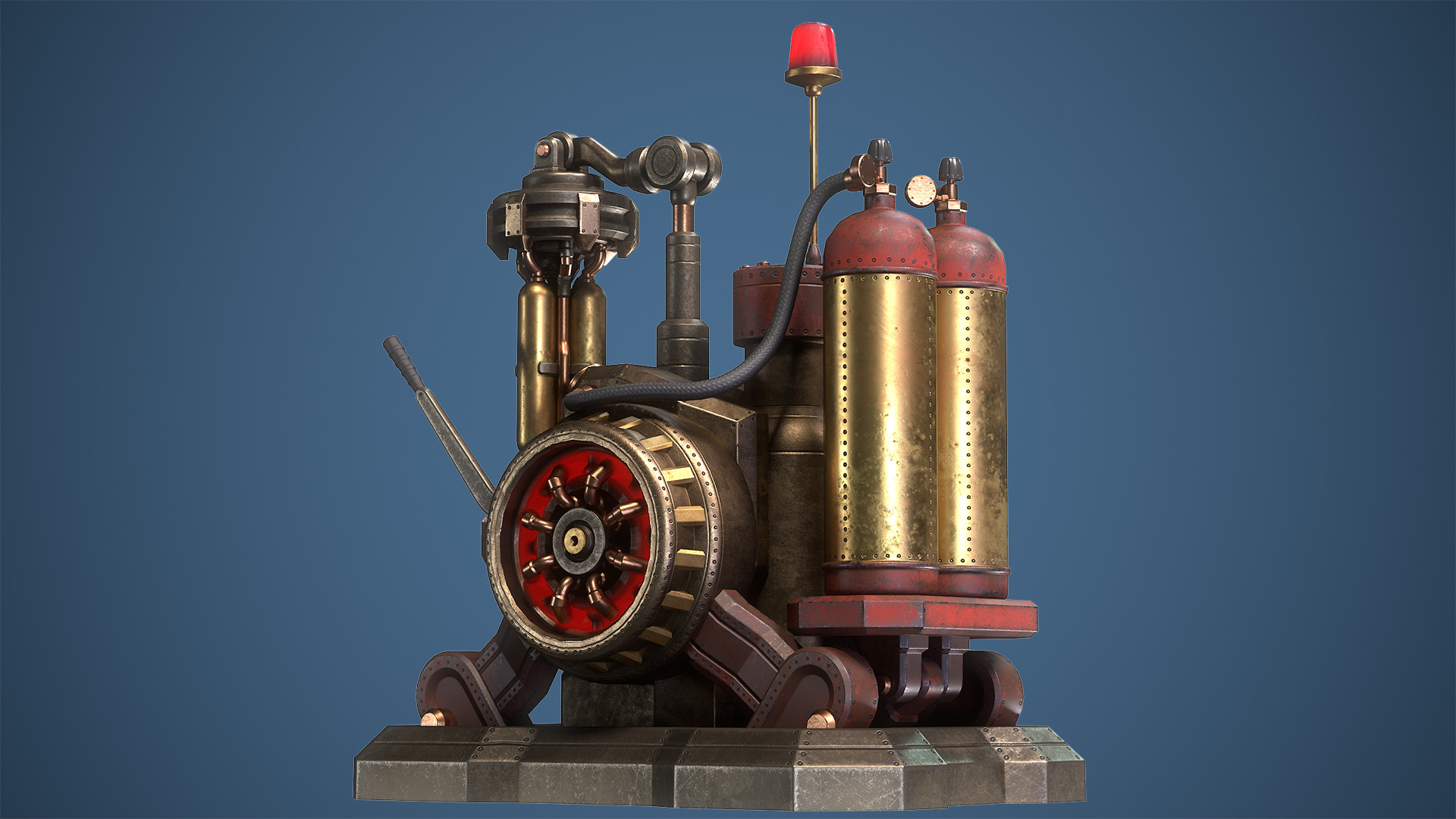 Charger Low-poly 3D model_8