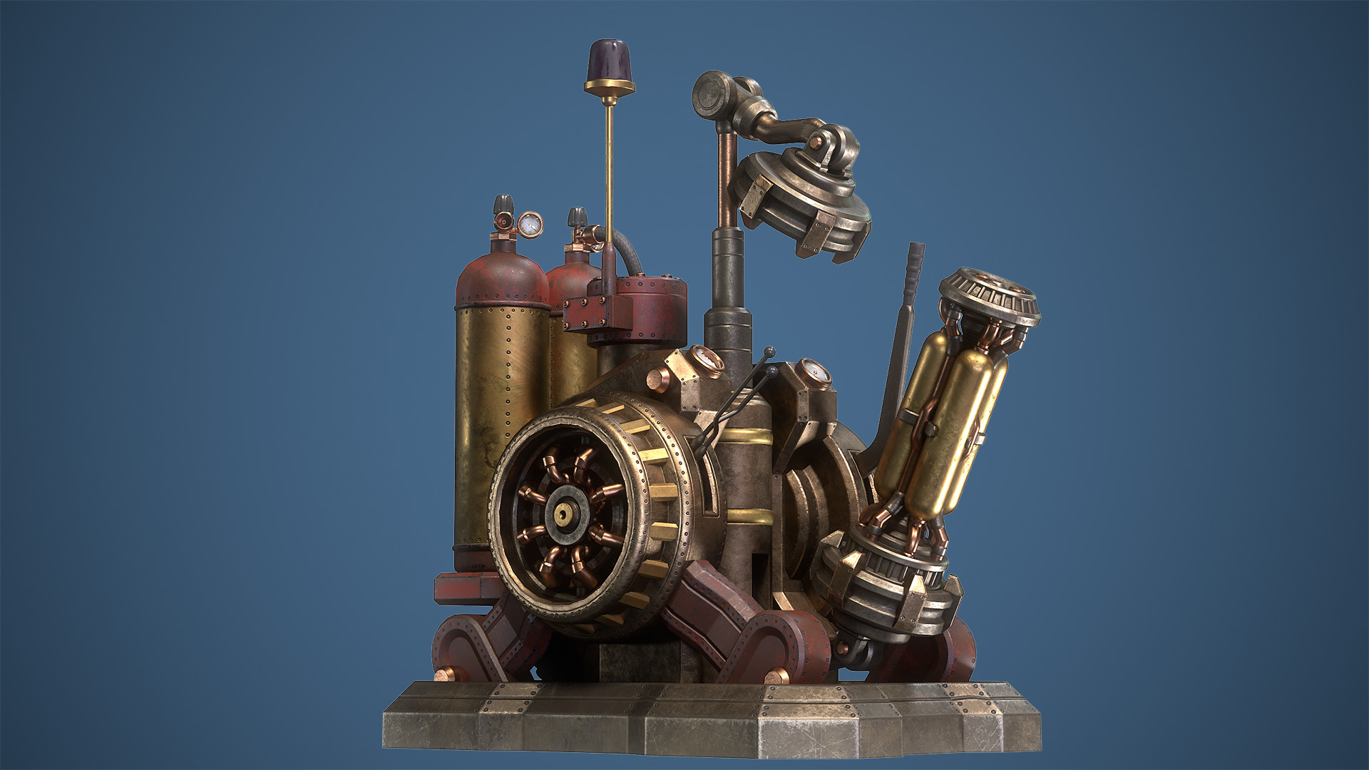 Charger Low-poly 3D model_7