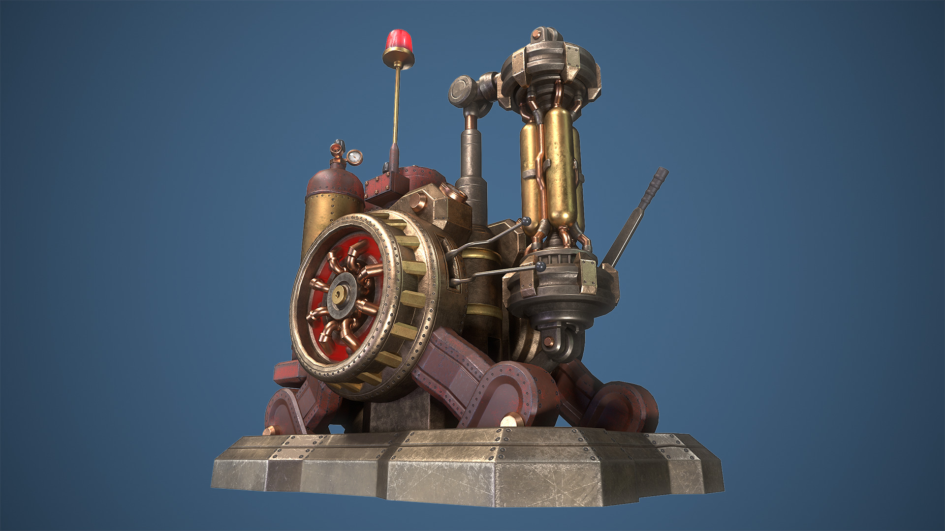 Charger Low-poly 3D model_10