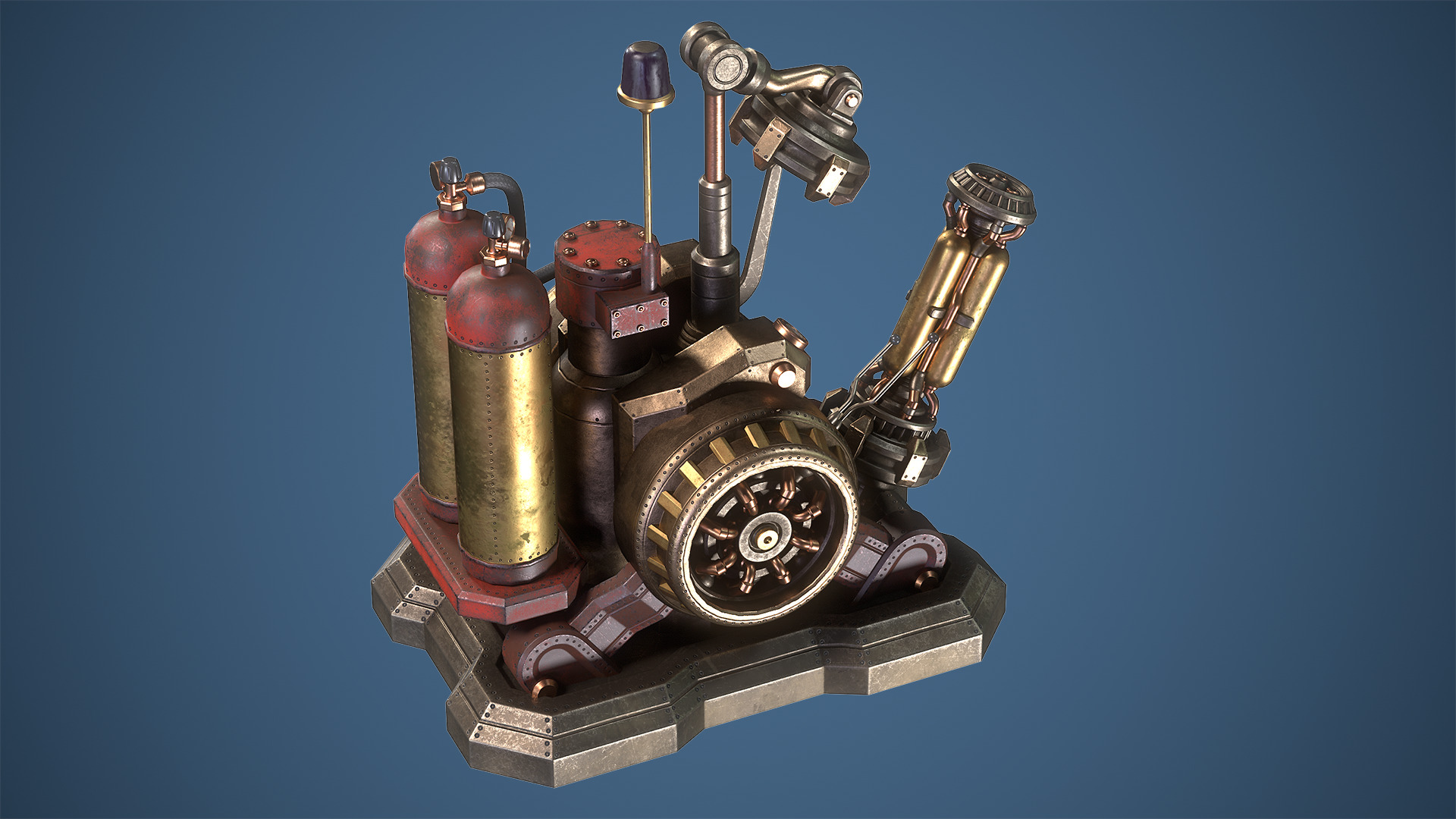 Charger Low-poly 3D model_5