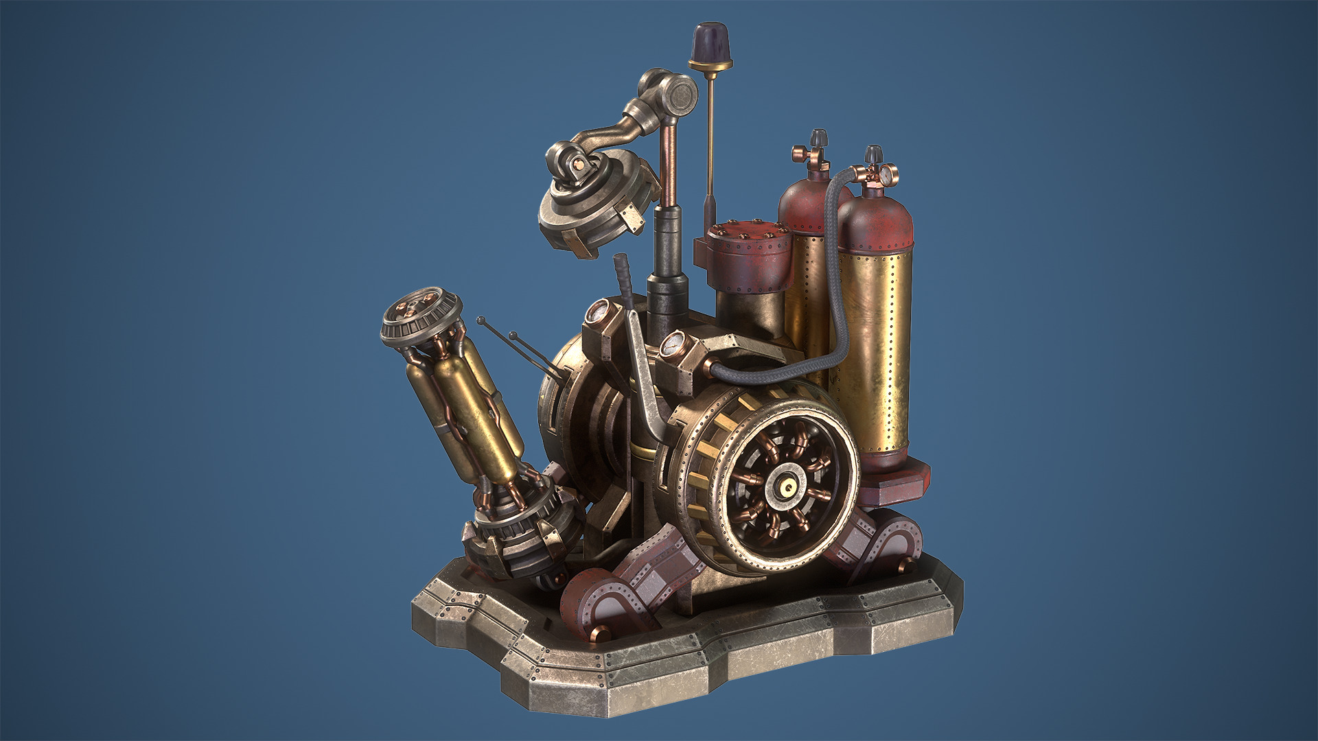 Charger Low-poly 3D model_3