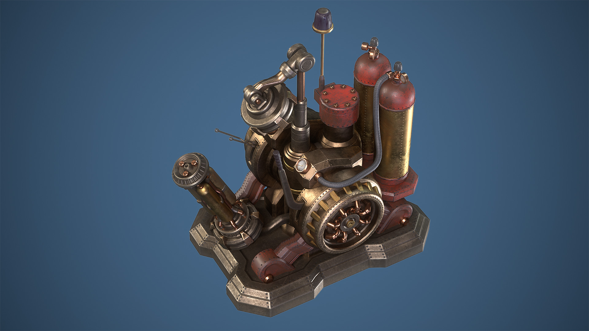 Charger Low-poly 3D model_6