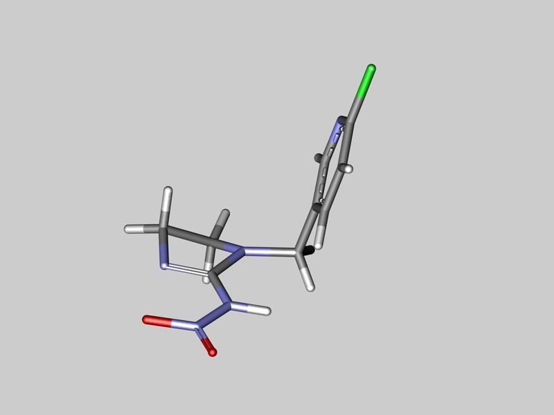 Imidacloprid molecule 3D model_6